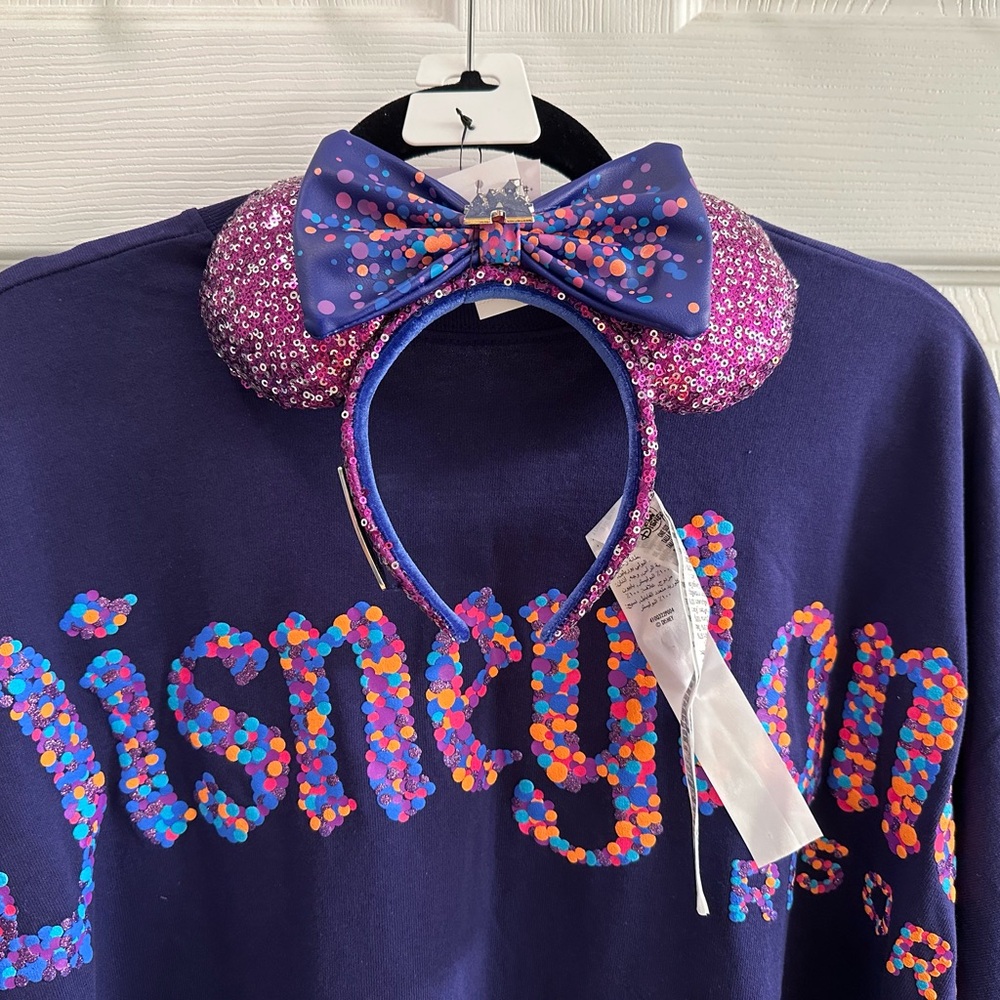 Disneyland Paris 30th Anniversary Spirit Jersey and matching Minnie Ears